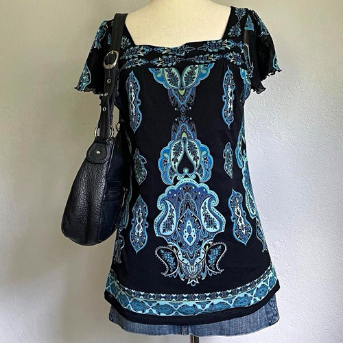 Axcess black blue paisley mesh - axcess,